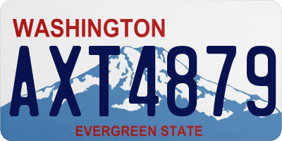 WA license plate AXT4879