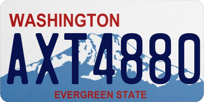 WA license plate AXT4880