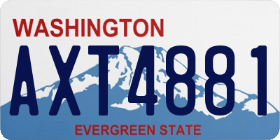 WA license plate AXT4881