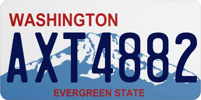 WA license plate AXT4882