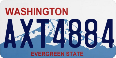 WA license plate AXT4884