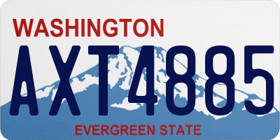 WA license plate AXT4885