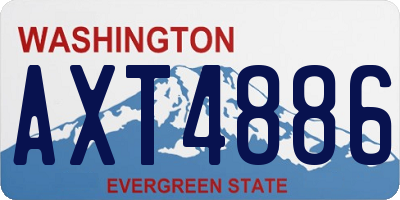 WA license plate AXT4886