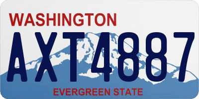 WA license plate AXT4887