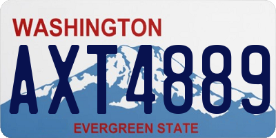 WA license plate AXT4889
