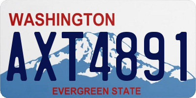 WA license plate AXT4891