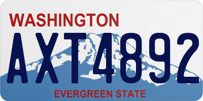 WA license plate AXT4892