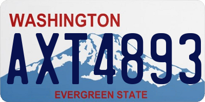 WA license plate AXT4893