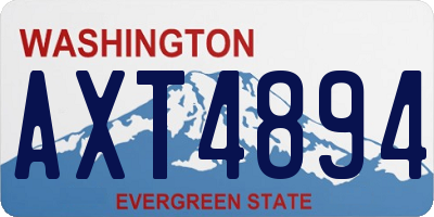 WA license plate AXT4894