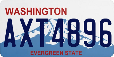 WA license plate AXT4896