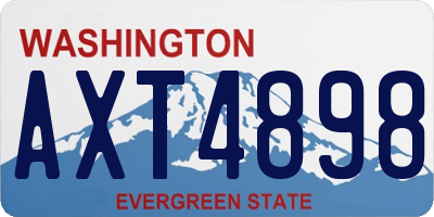 WA license plate AXT4898