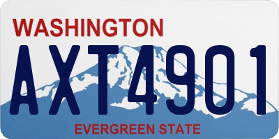 WA license plate AXT4901