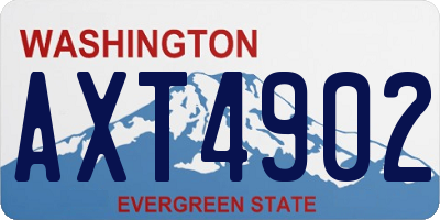 WA license plate AXT4902