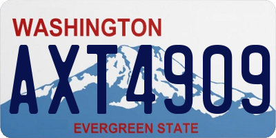 WA license plate AXT4909