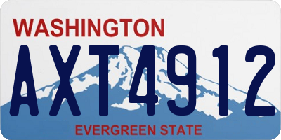 WA license plate AXT4912