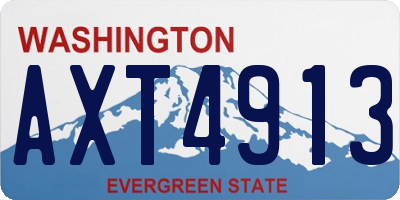 WA license plate AXT4913