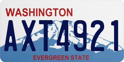 WA license plate AXT4921