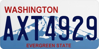 WA license plate AXT4929