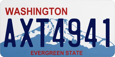 WA license plate AXT4941