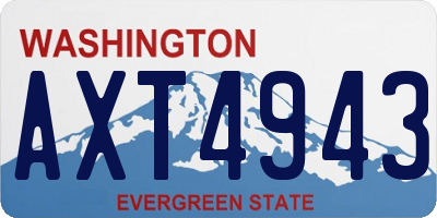 WA license plate AXT4943