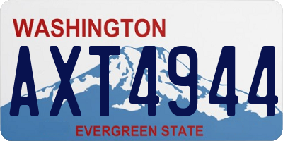 WA license plate AXT4944