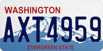 WA license plate AXT4959