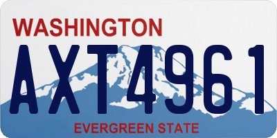 WA license plate AXT4961