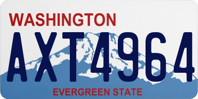 WA license plate AXT4964