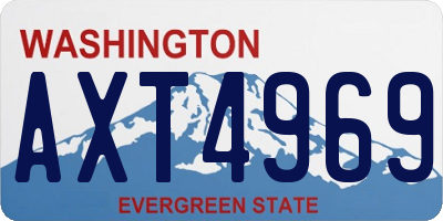 WA license plate AXT4969