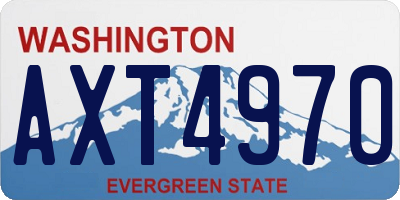WA license plate AXT4970