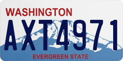 WA license plate AXT4971
