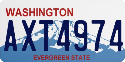 WA license plate AXT4974