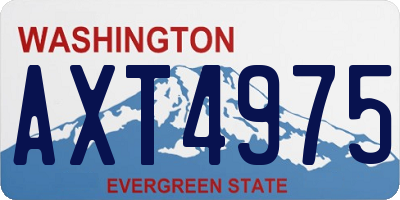 WA license plate AXT4975