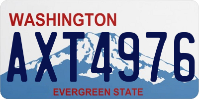 WA license plate AXT4976