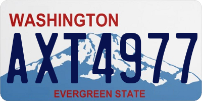 WA license plate AXT4977