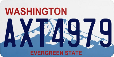 WA license plate AXT4979