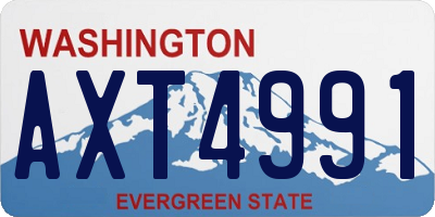 WA license plate AXT4991