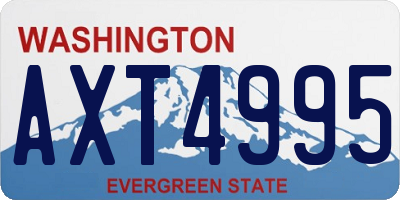 WA license plate AXT4995