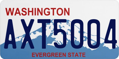 WA license plate AXT5004