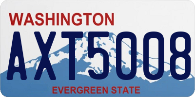 WA license plate AXT5008