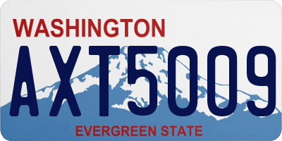 WA license plate AXT5009