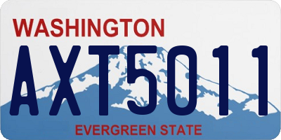 WA license plate AXT5011