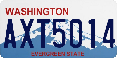 WA license plate AXT5014