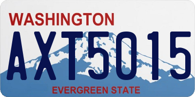 WA license plate AXT5015