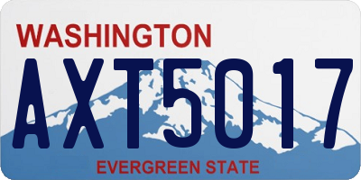 WA license plate AXT5017
