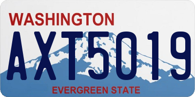 WA license plate AXT5019