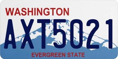 WA license plate AXT5021