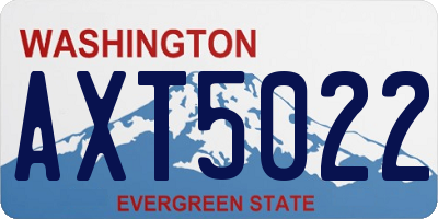 WA license plate AXT5022