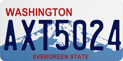 WA license plate AXT5024
