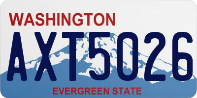 WA license plate AXT5026